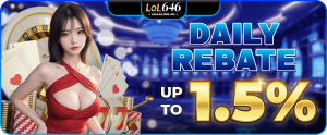 Daily FREE Rebate bonus no matter your win/lose!!